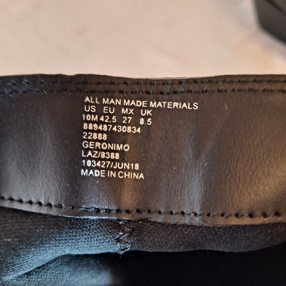 SM New York Geronimo Booties Womens 10 Black Faux Leather Grunge Moto Goth - Picture 9 of 11